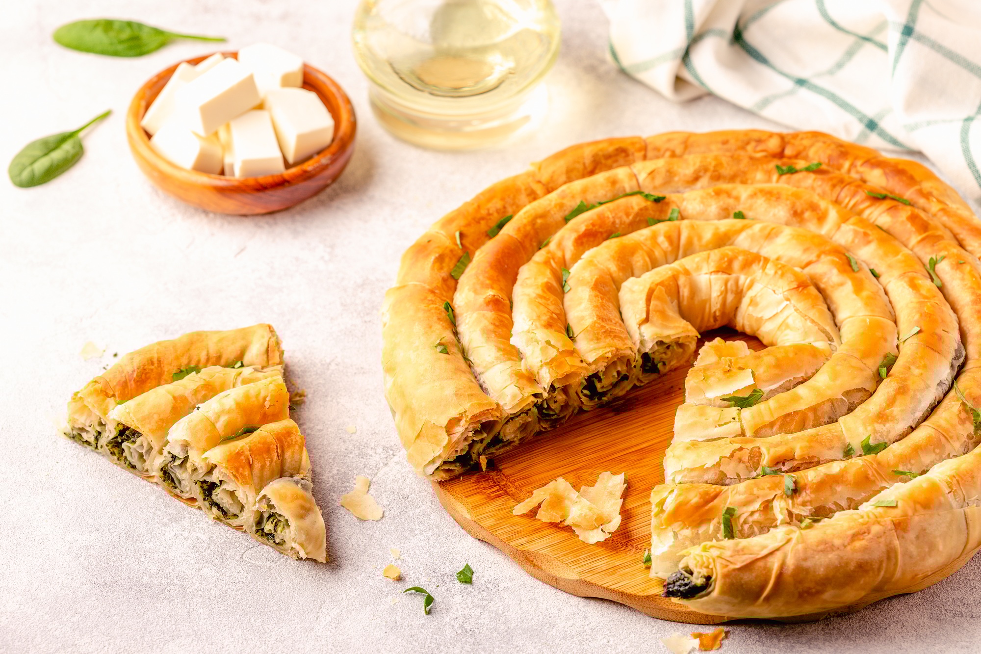 Spanakopita, greek phyllo pastry pie